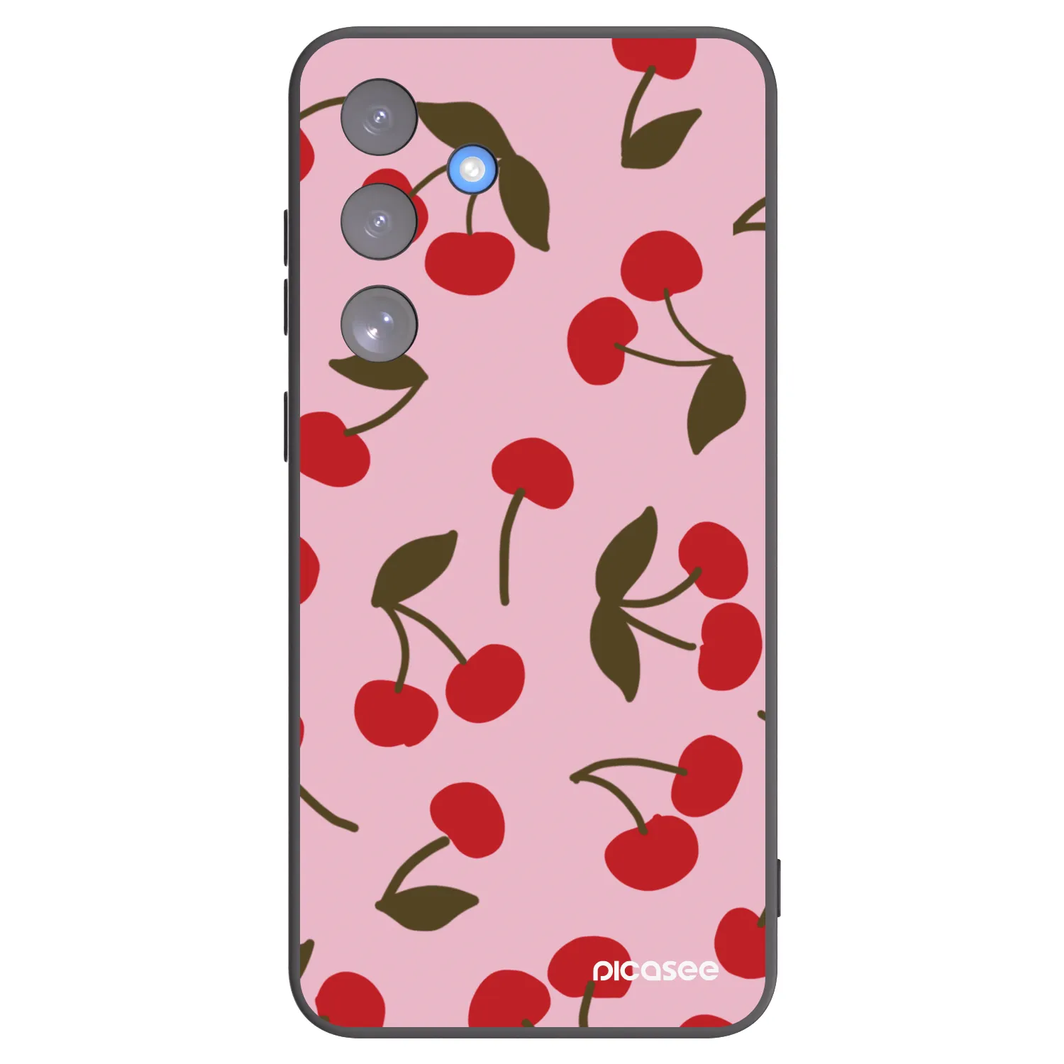 Picasee silikonowe czarne etui na Samsung Galaxy S25 FE 5G - Cherry