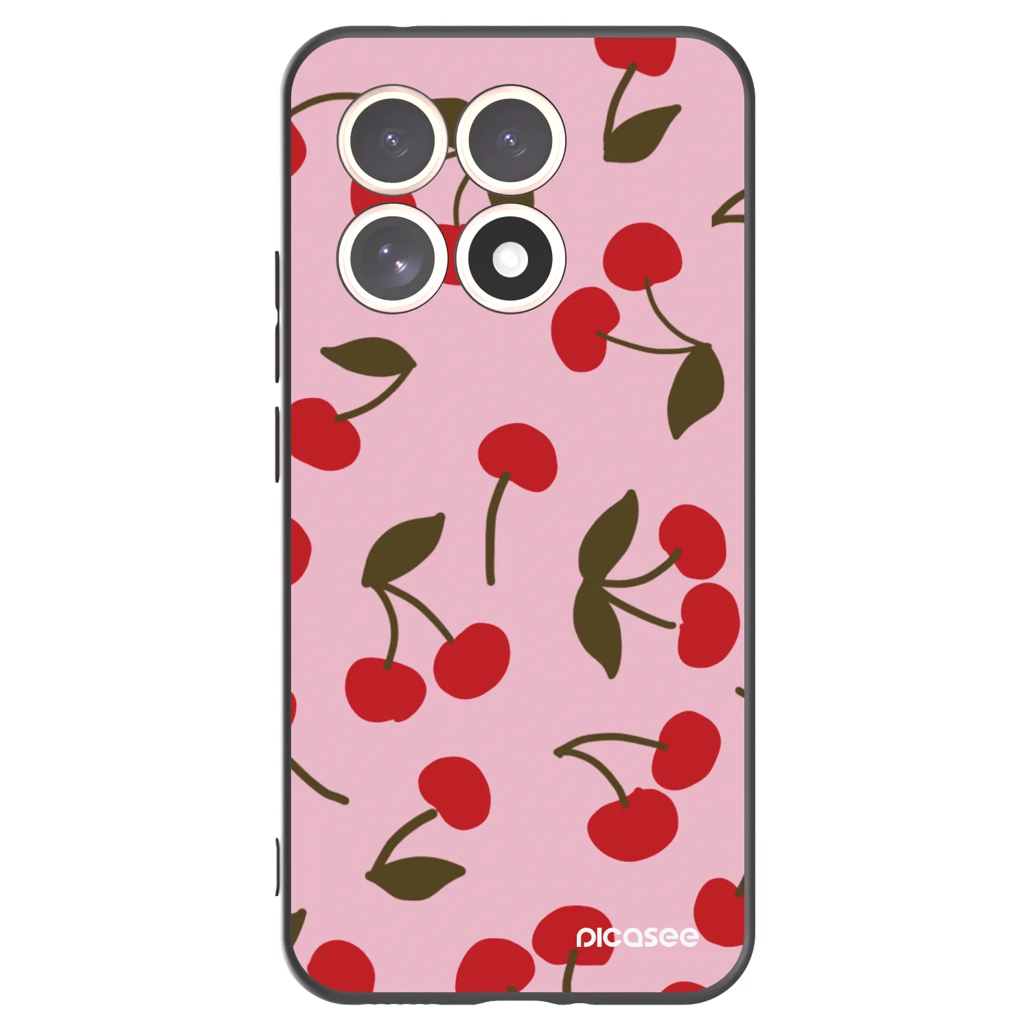 Picasee silikonowe czarne etui na Xiaomi 15T - Cherry