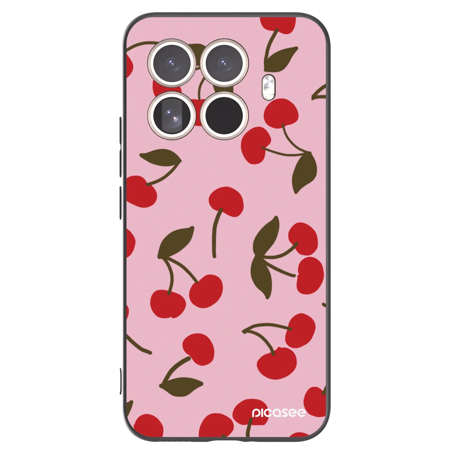 Picasee silikonowe czarne etui na Xiaomi 15T Pro - Cherry