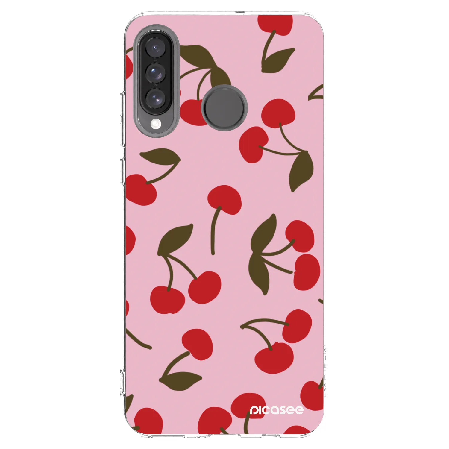 Picasee silikonowe przeźroczyste etui na Huawei P30 Lite - Cherry