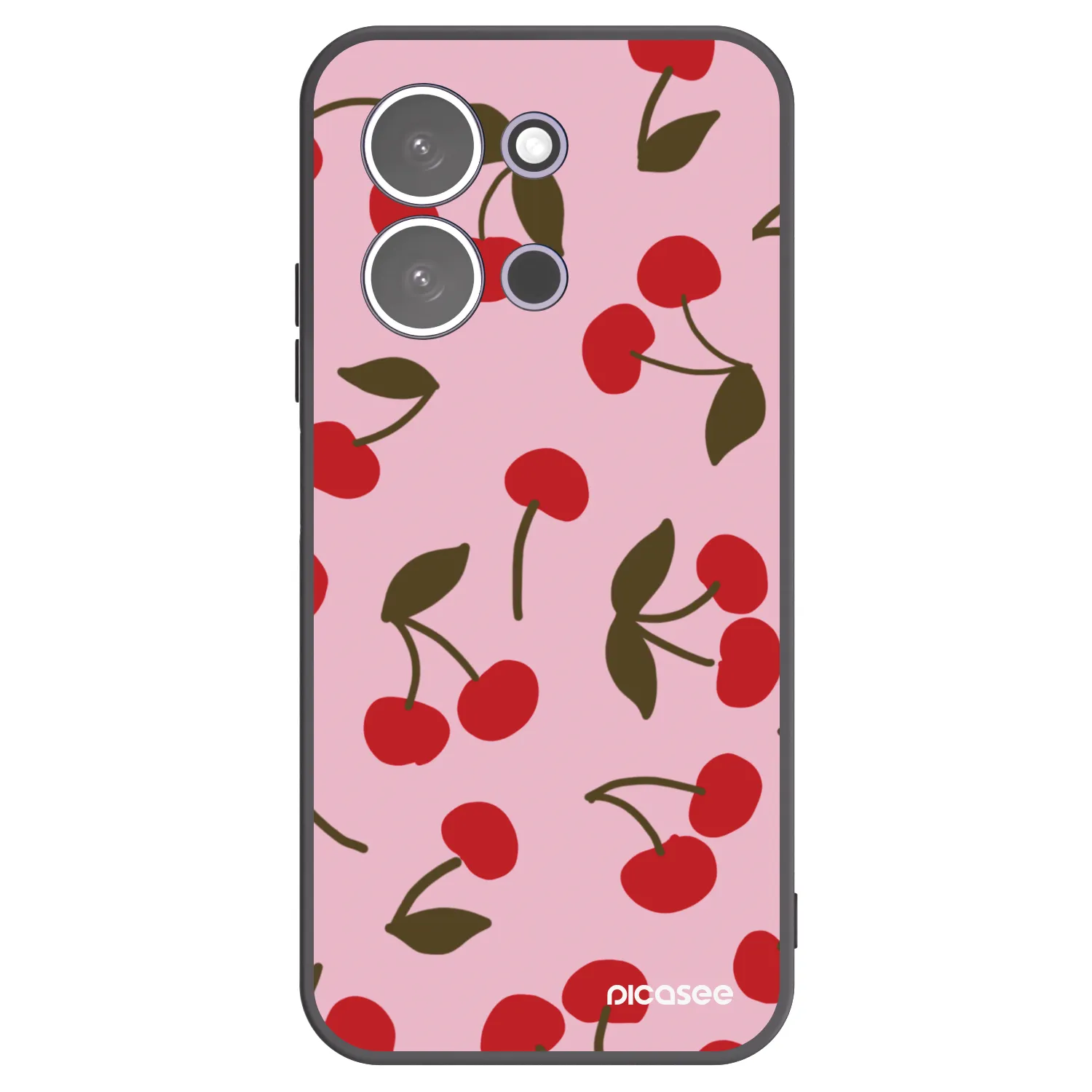 Picasee silikonowe czarne etui na Xiaomi Redmi 15C 5G - Cherry