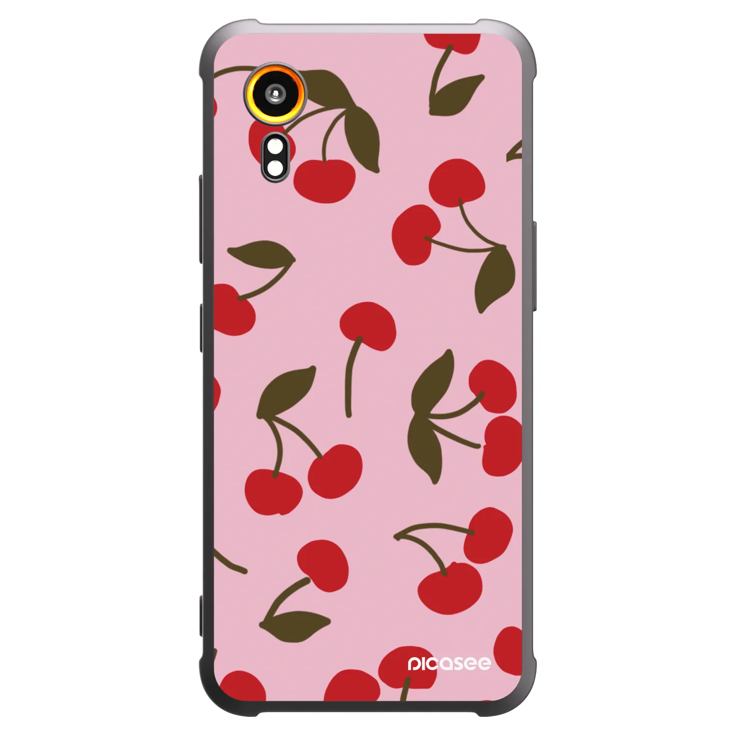 Picasee silikonowe czarne etui na Samsung Galaxy XCover 7 - Cherry