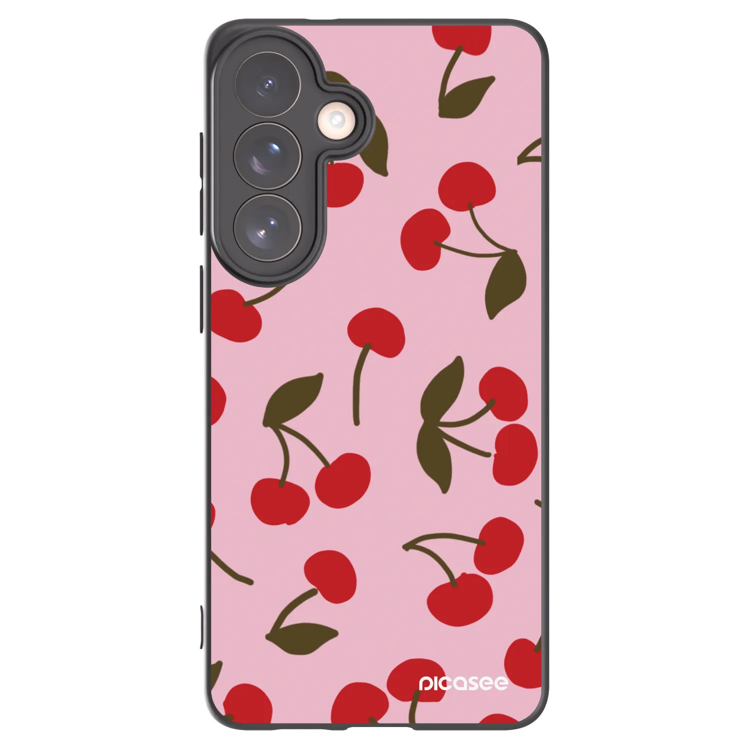 Picasee silikonowe czarne etui na Samsung Galaxy S26+ - Cherry
