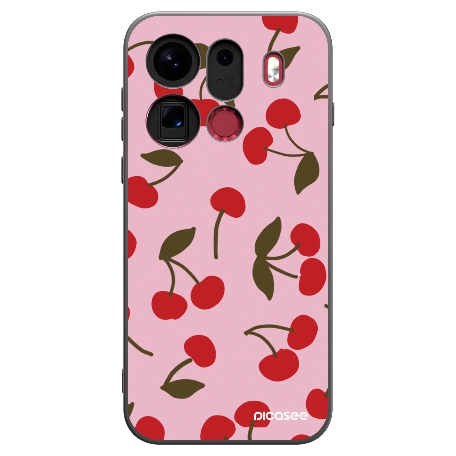 Picasee silikonowe czarne etui na OPPO Find X9 Pro - Cherry