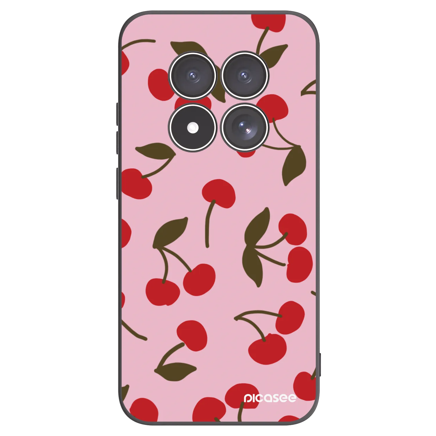 Picasee silikonowe czarne etui na Xiaomi Redmi Note 15 Pro 5G - Cherry