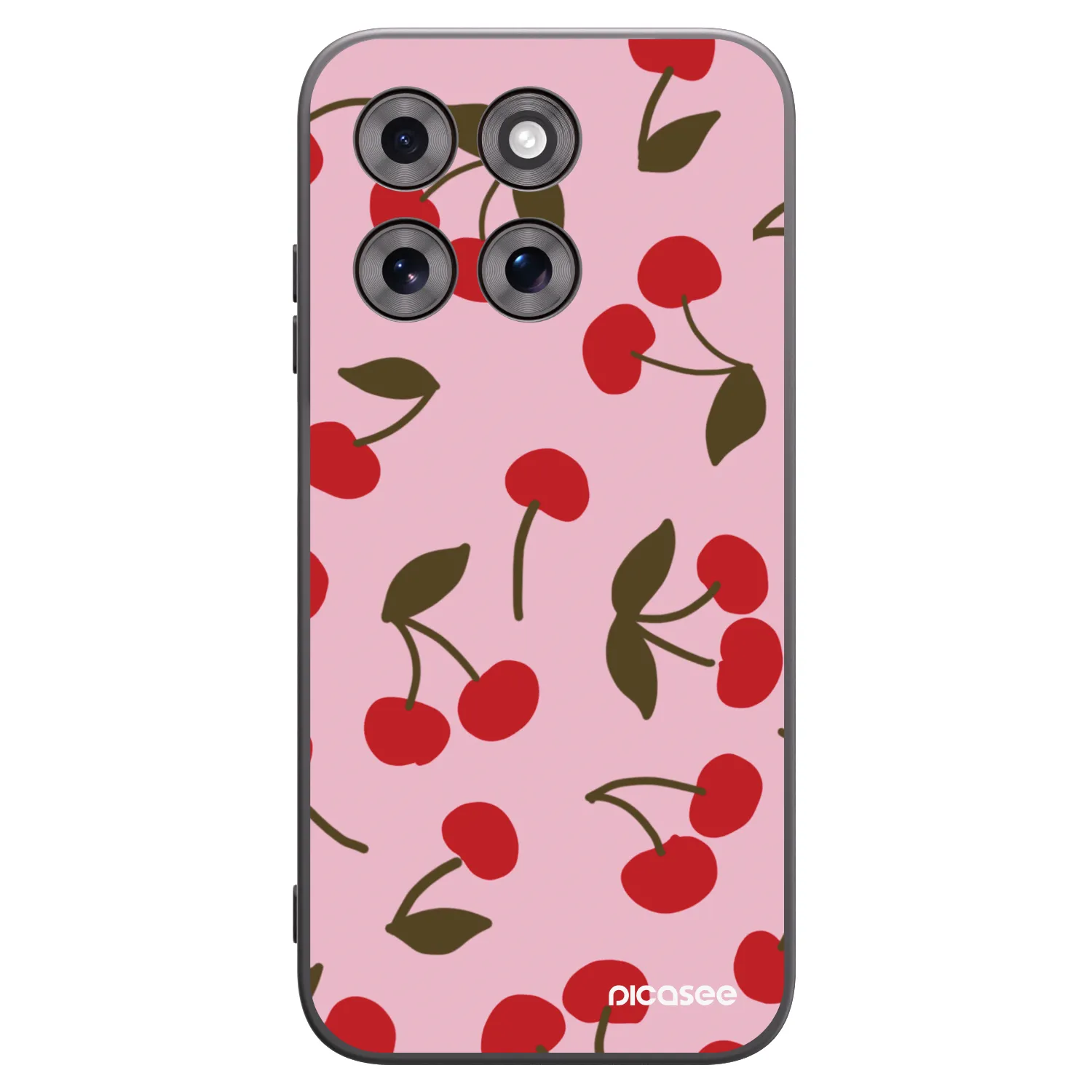 Picasee silikonowe czarne etui na Motorola Moto G77 - Cherry