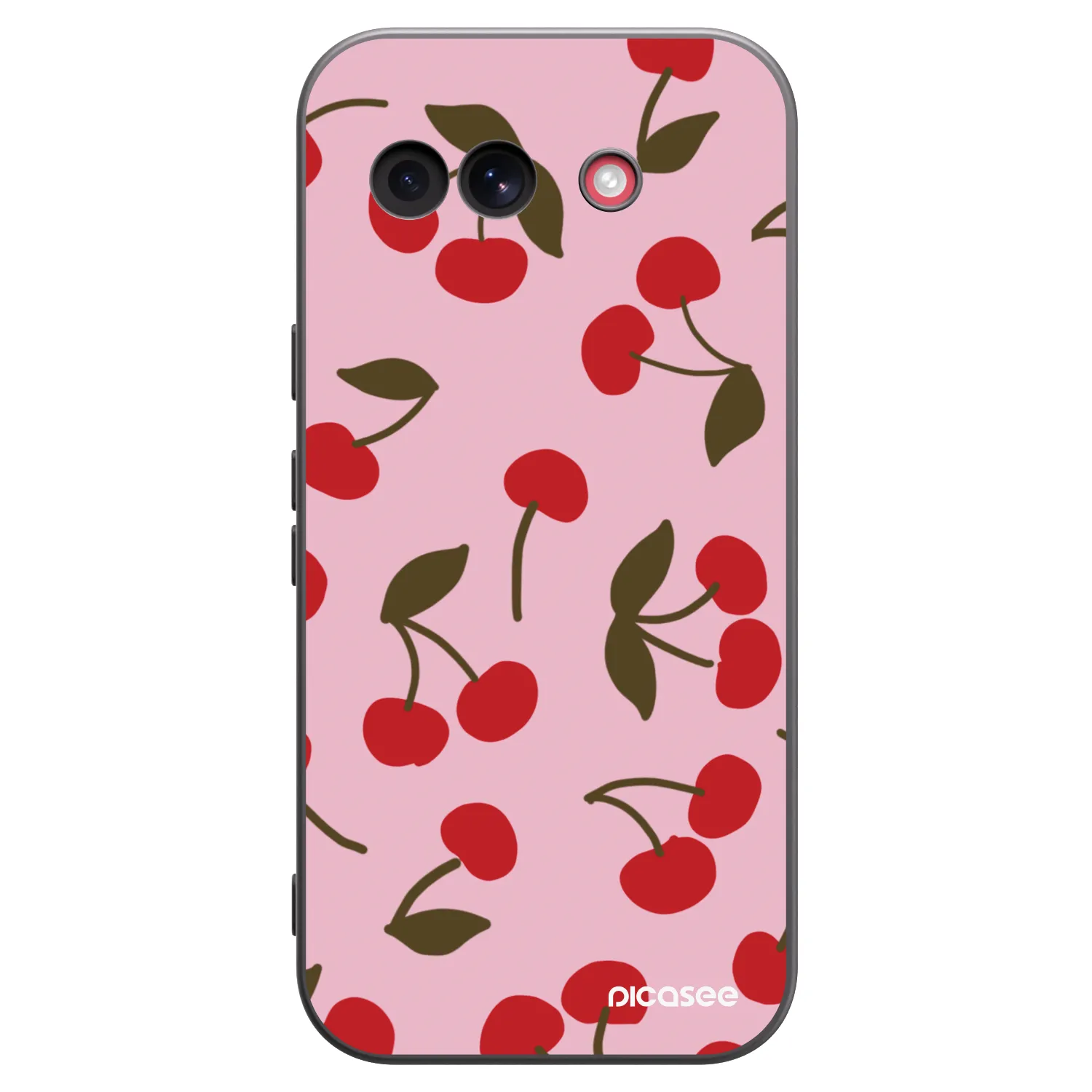 Picasee silikonowe czarne etui na Google Pixel 10a - Cherry