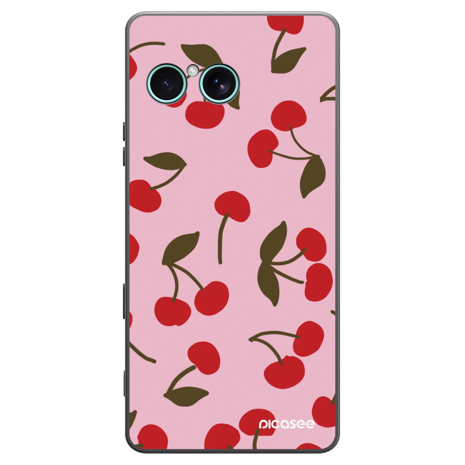 Picasee silikonowe czarne etui na Sony Xperia 10 VII - Cherry