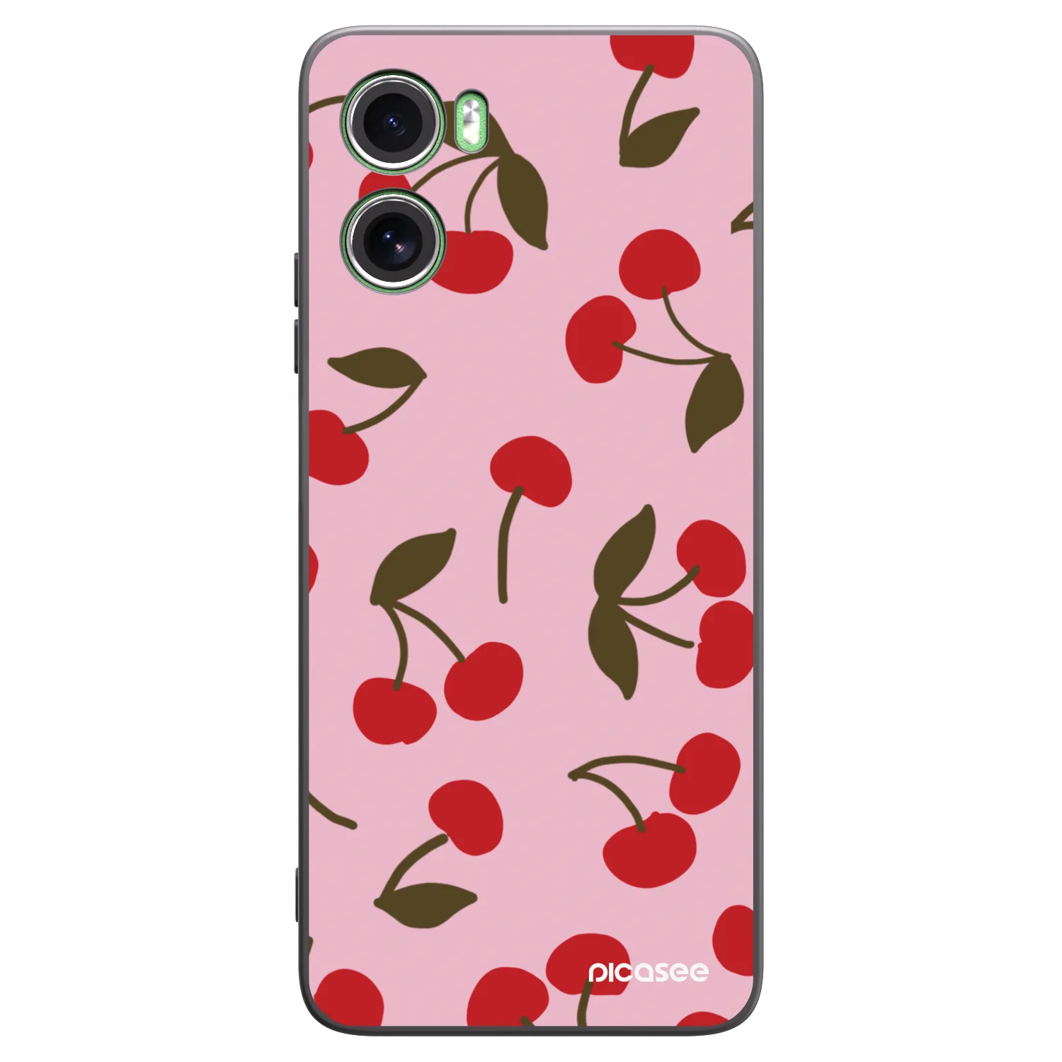 Picasee silikonowe czarne etui na Motorola Moto G06 - Cherry