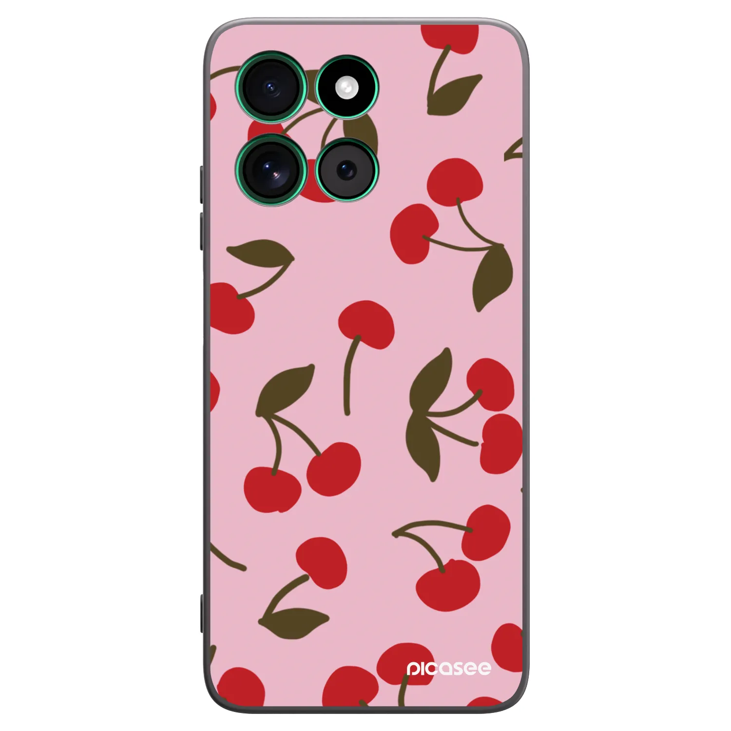 Picasee silikonowe czarne etui na Motorola Moto G57 Power - Cherry