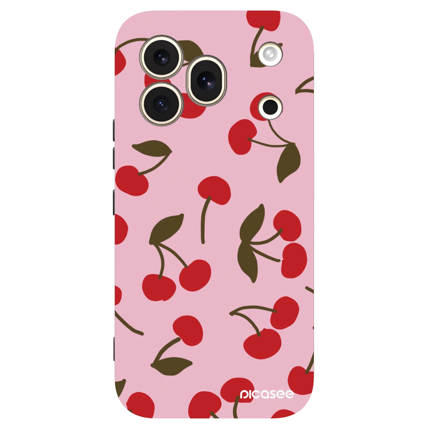 Picasee silikonowe czarne etui na Honor 600 Pro - Cherry