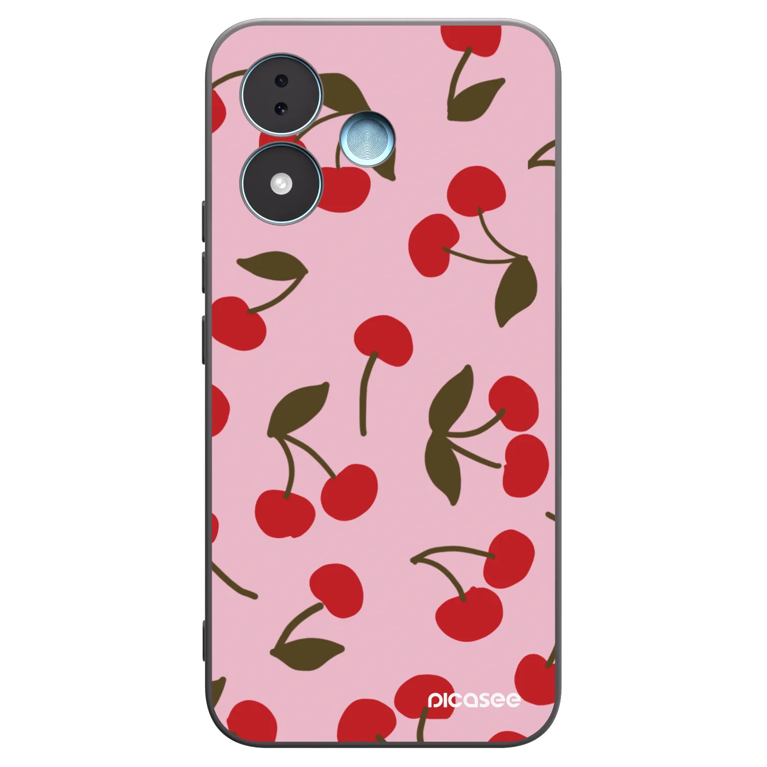Picasee silikonowe czarne etui na Xiaomi Redmi Note 17 5G - Cherry