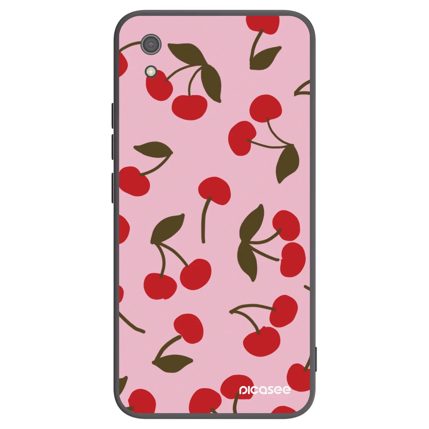 Picasee silikonowe czarne etui na Xiaomi Redmi 7A - Cherry