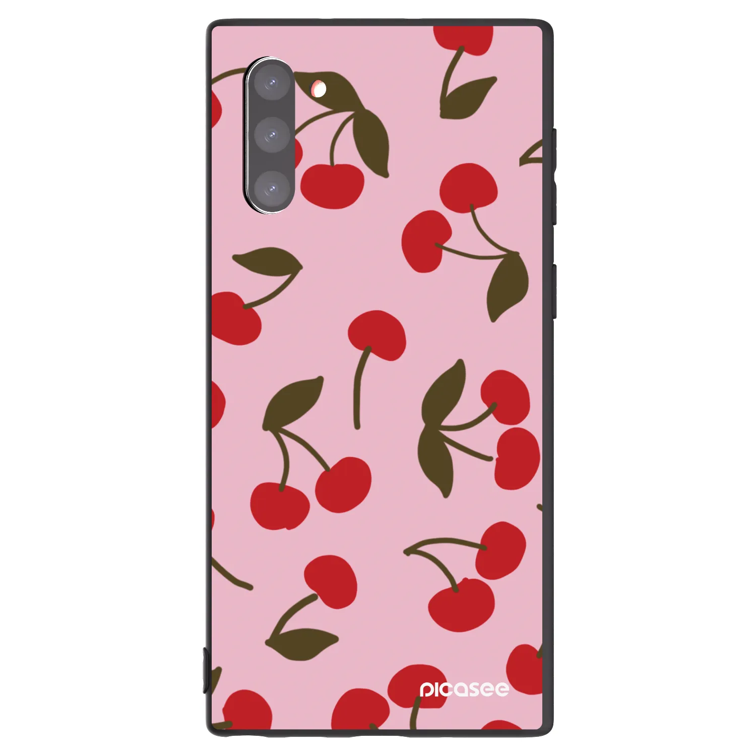 Picasee silikonowe czarne etui na Samsung Galaxy Note 10 N970F - Cherry