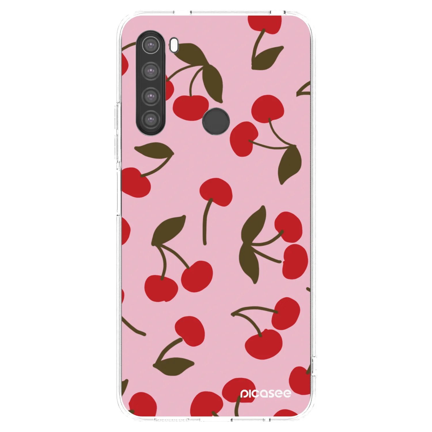 Picasee silikonowe przeźroczyste etui na Xiaomi Redmi Note 8 - Cherry