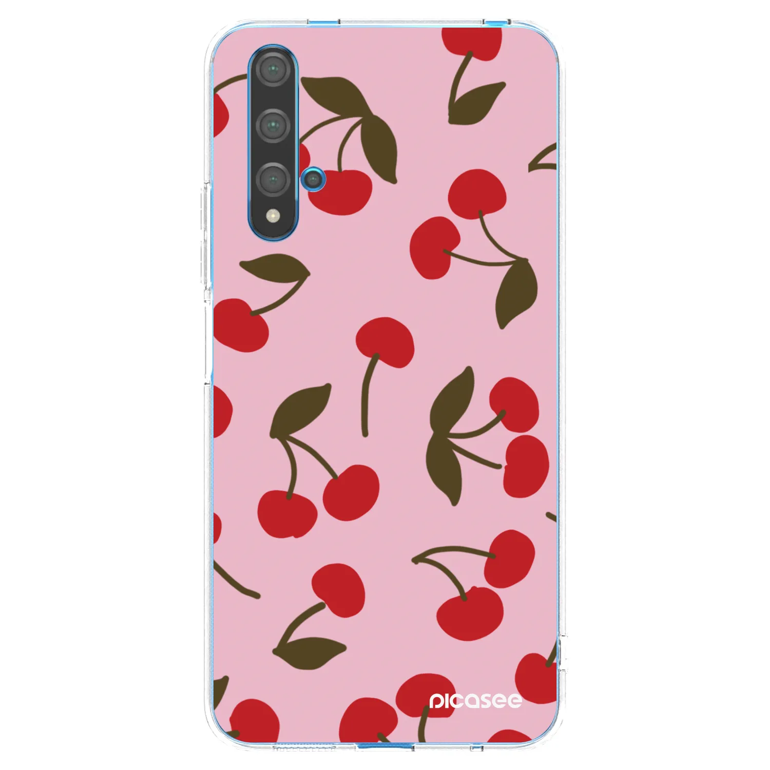 Picasee silikonowe przeźroczyste etui na Huawei Nova 5T - Cherry