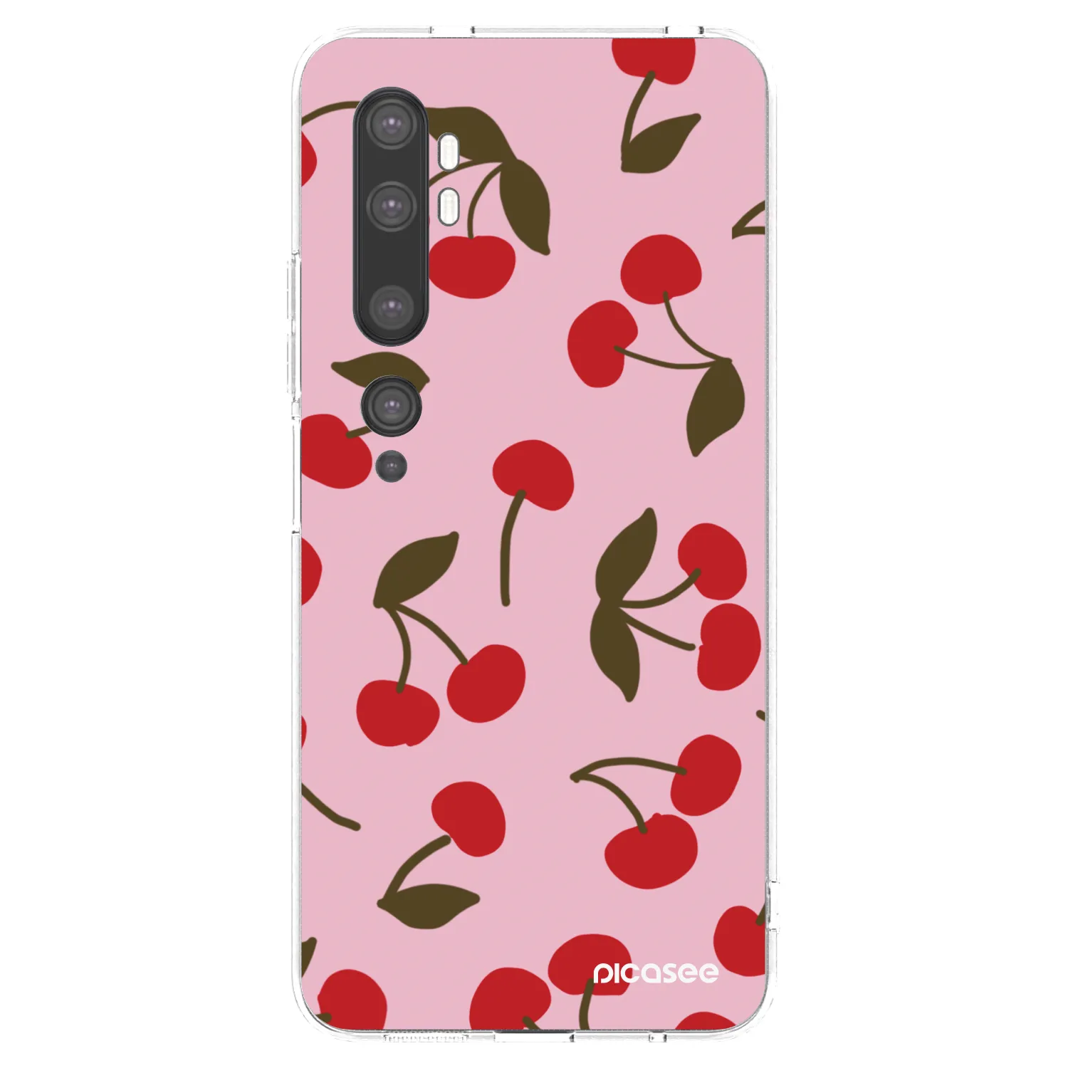 Picasee silikonowe przeźroczyste etui na Xiaomi Mi Note 10 (Pro) - Cherry