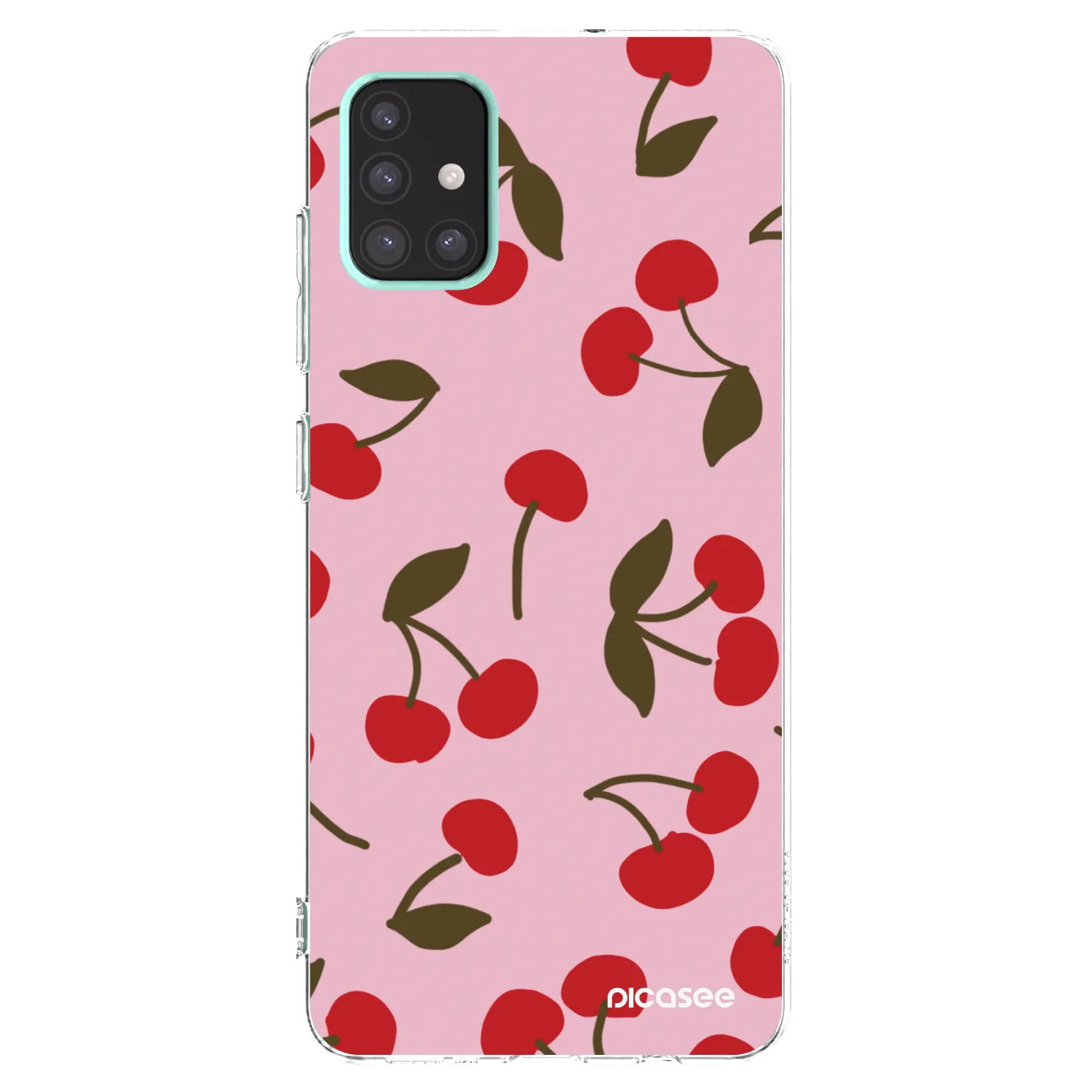 Picasee silikonowe przeźroczyste etui na Samsung Galaxy A51 A515F - Cherry