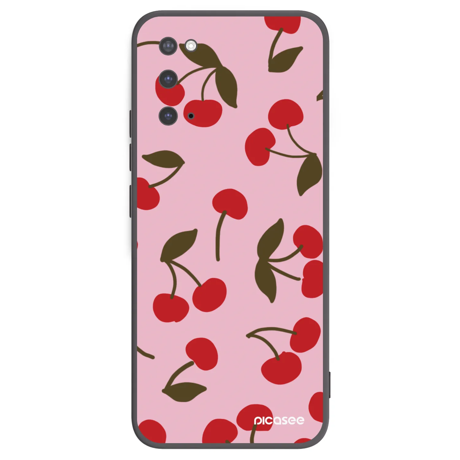 Picasee silikonowe czarne etui na Samsung Galaxy S20 G980F - Cherry
