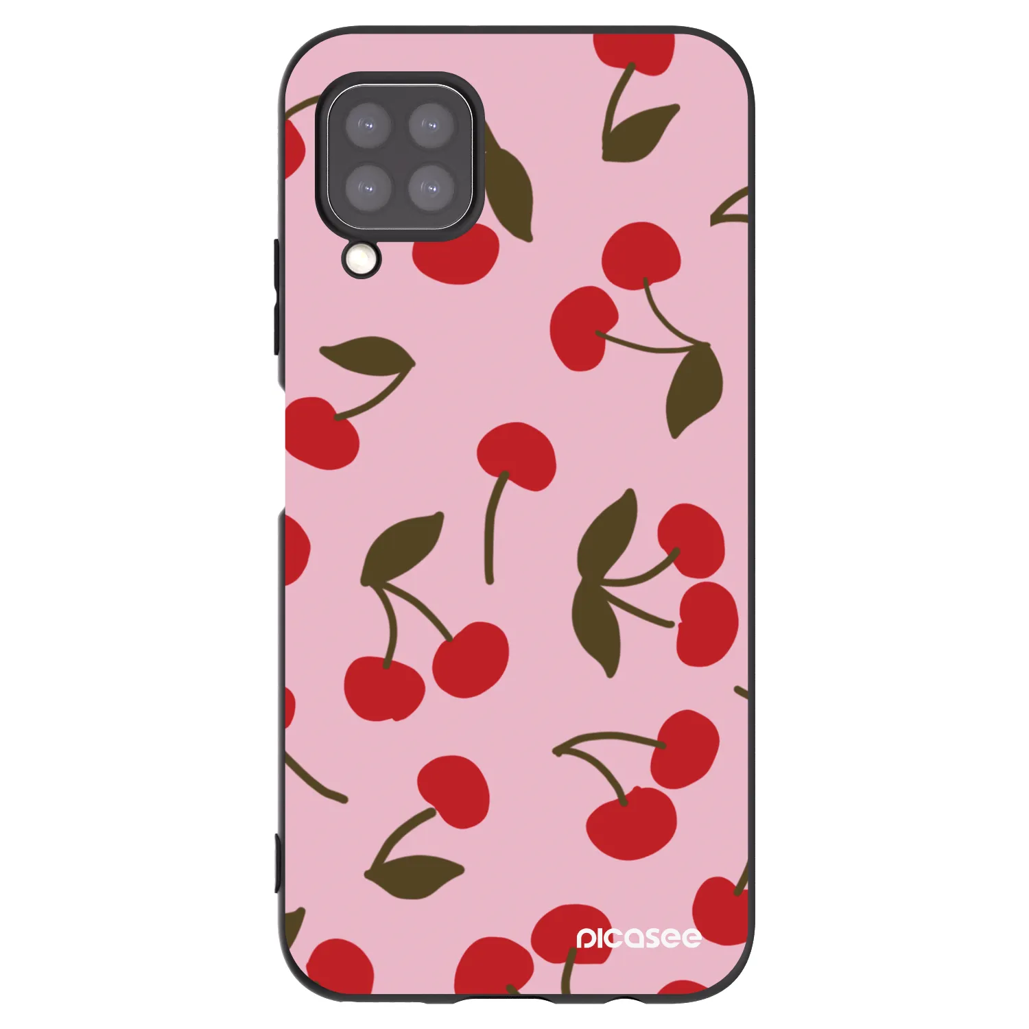 Picasee silikonowe czarne etui na Huawei P40 Lite - Cherry