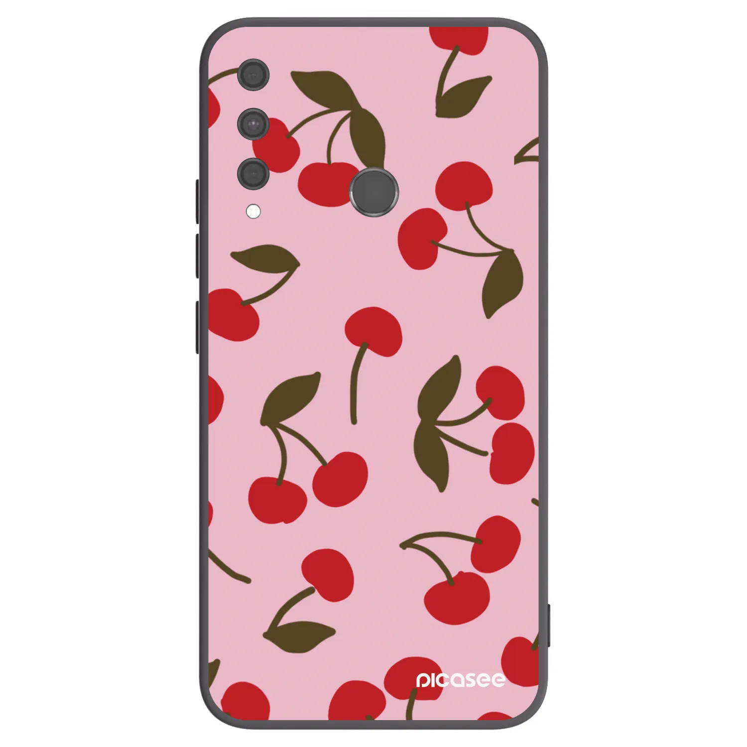 Picasee silikonowe czarne etui na Huawei P40 Lite E - Cherry
