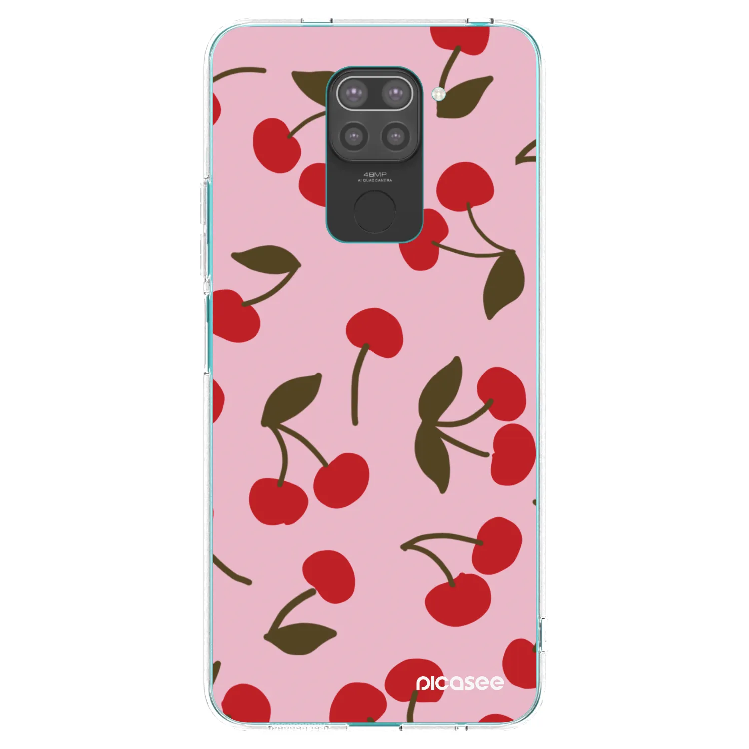 Picasee silikonowe czarne etui na Xiaomi Redmi Note 9 - Cherry