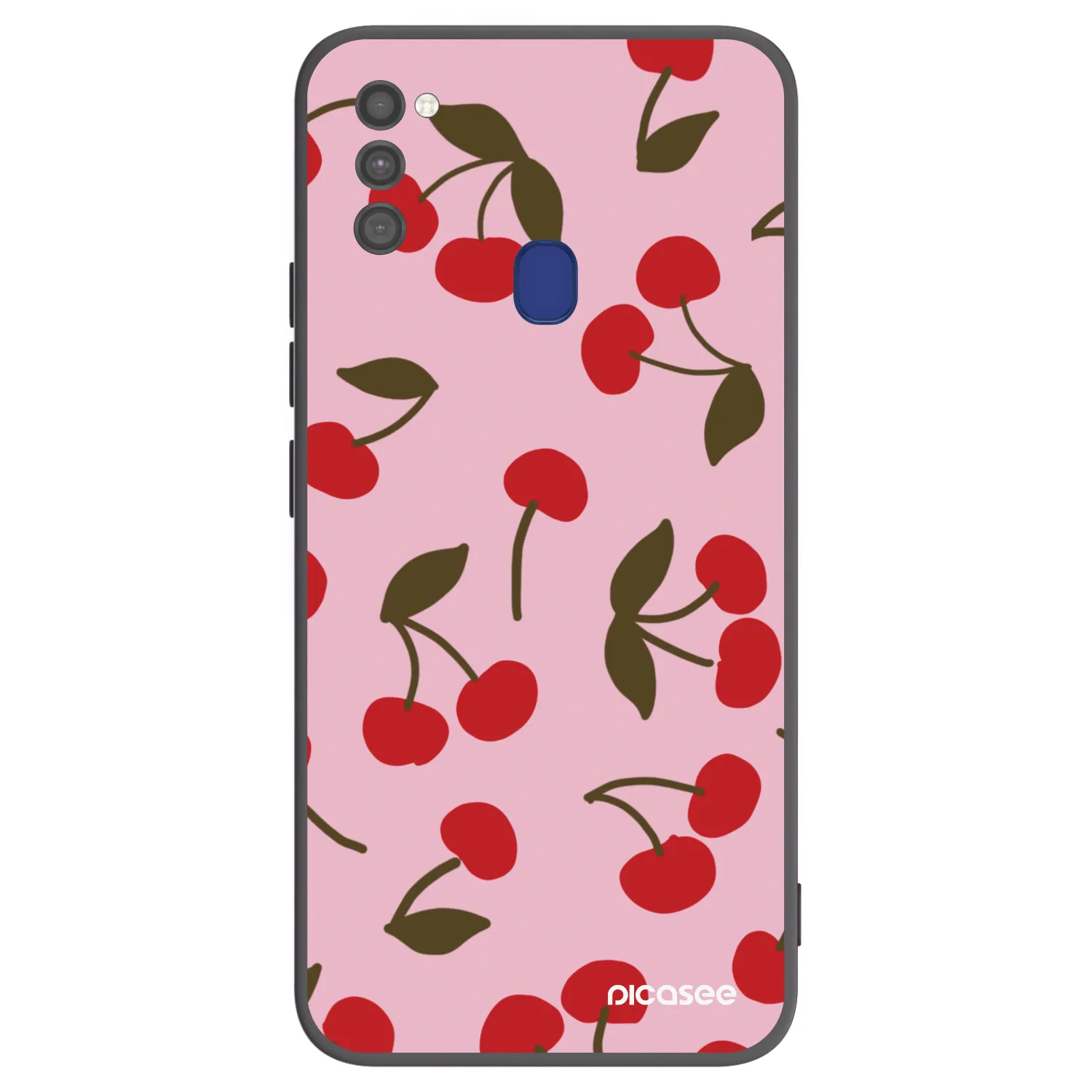 Picasee silikonowe czarne etui na Samsung Galaxy M21 M215F - Cherry