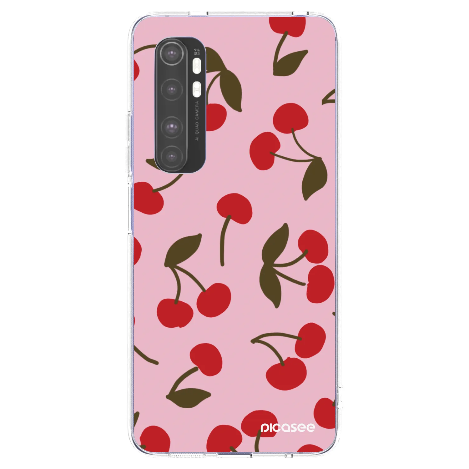 Picasee silikonowe przeźroczyste etui na Xiaomi Mi Note 10 Lite - Cherry