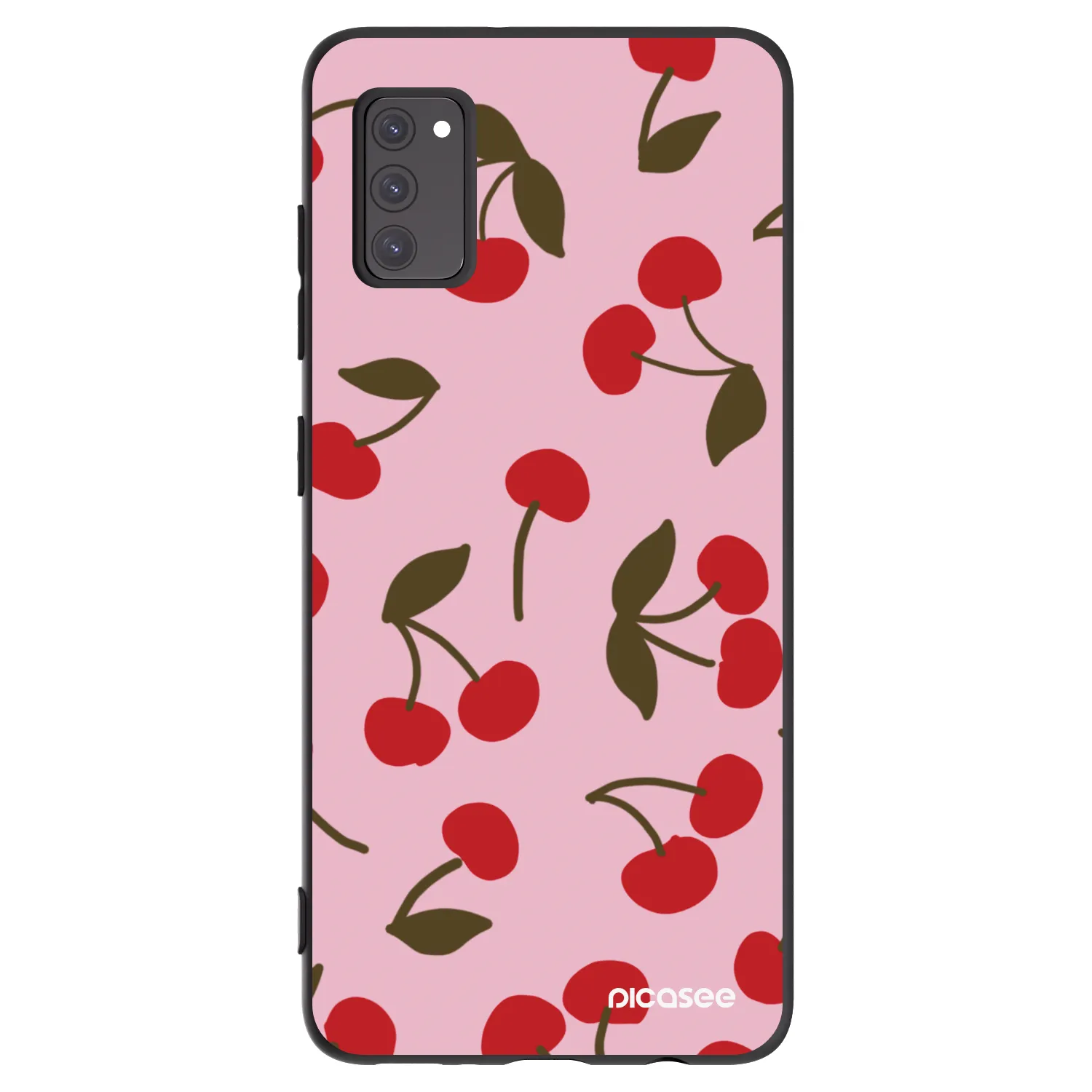 Picasee silikonowe czarne etui na Samsung Galaxy A41 A415F - Cherry