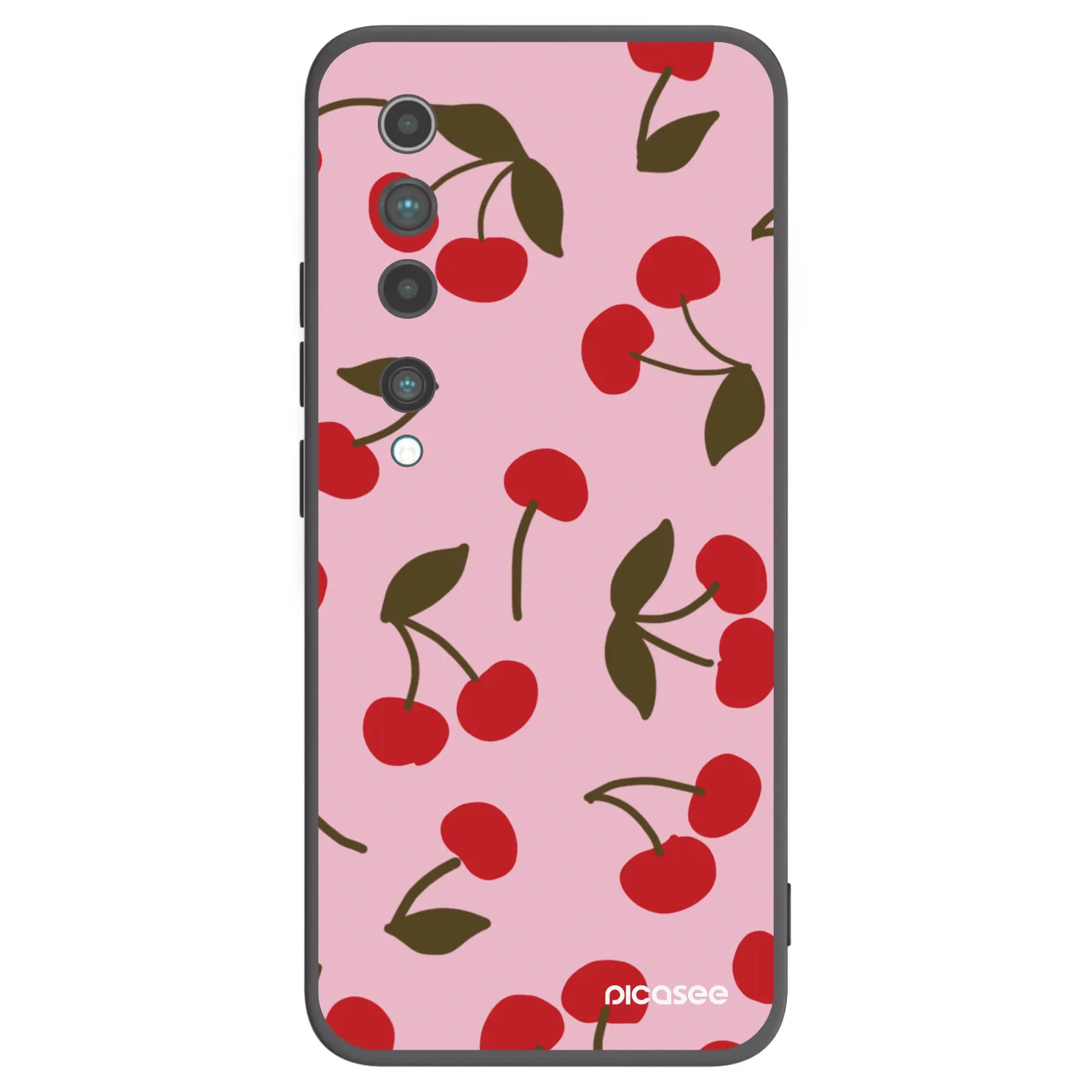 Picasee silikonowe czarne etui na Xiaomi Mi 10 - Cherry