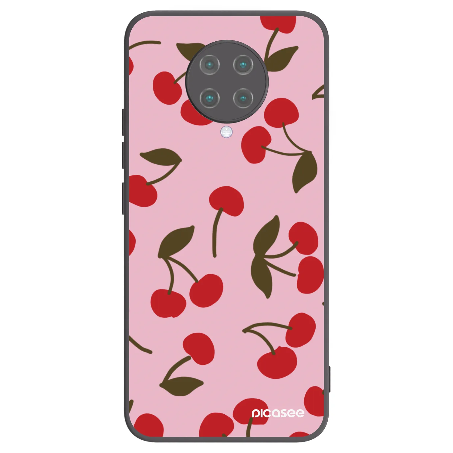 Picasee silikonowe czarne etui na Xiaomi Poco F2 Pro - Cherry