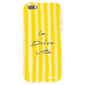 Picasee silikonowe przeźroczyste etui na Apple iPhone 5/5S/SE - Ladolcevita