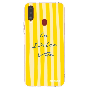 Picasee silikonowe przeźroczyste etui na Samsung Galaxy A20s - Ladolcevita