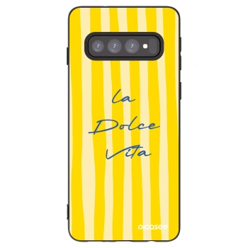 Picasee silikonowe czarne etui na Samsung Galaxy S10 G973 - Ladolcevita