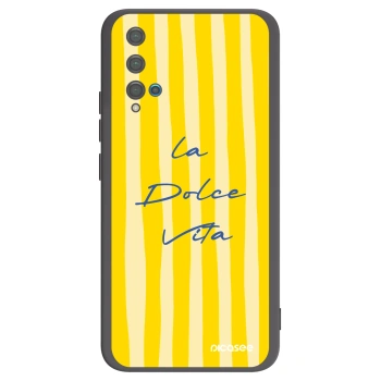 Picasee silikonowe czarne etui na Huawei Nova 5T - Ladolcevita