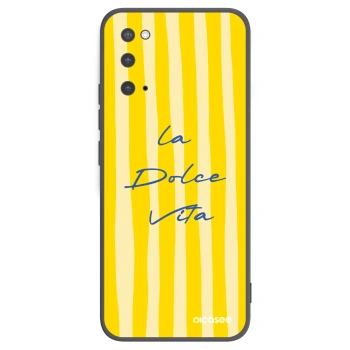 Picasee silikonowe czarne etui na Samsung Galaxy S20 G980F - Ladolcevita