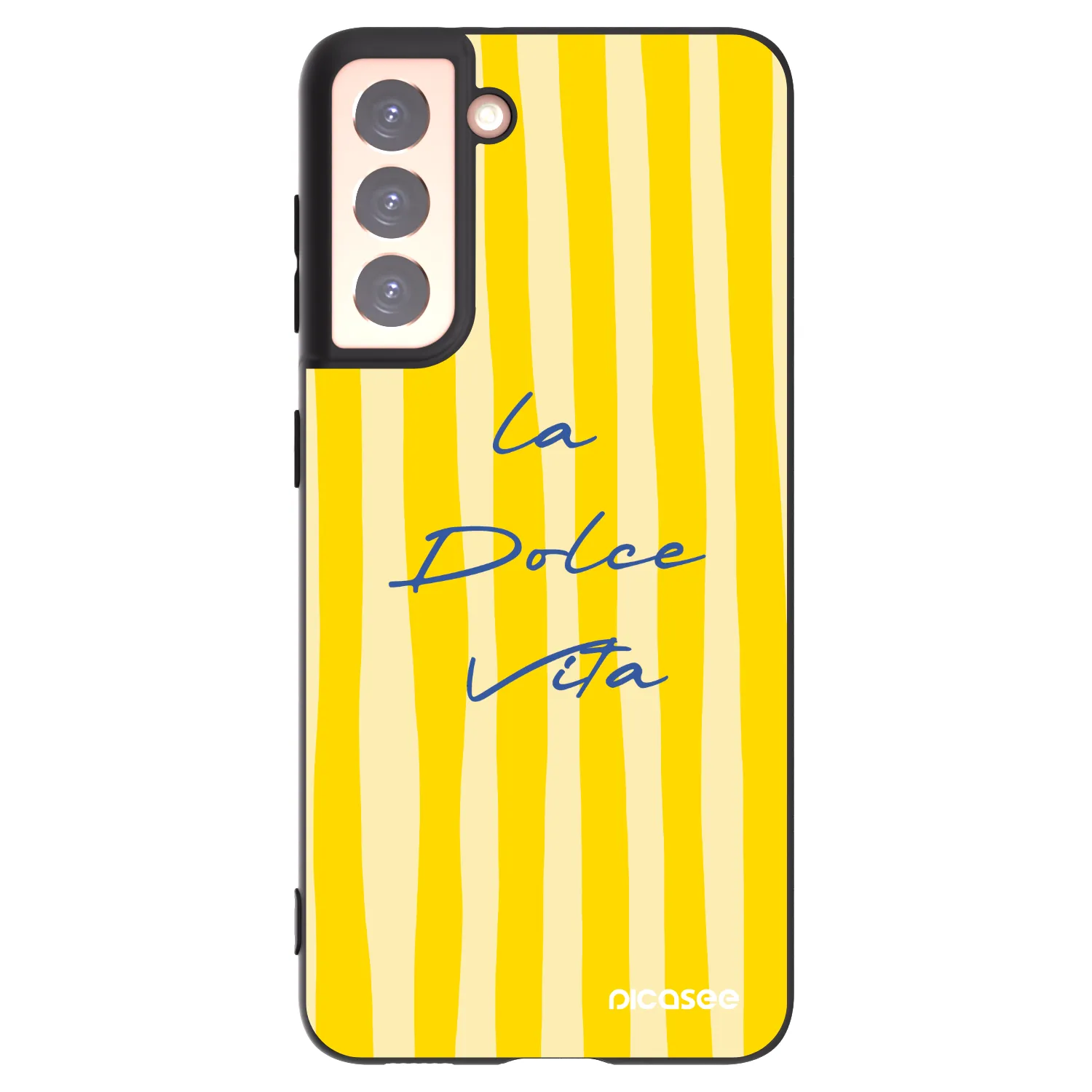 Picasee silikonowe czarne etui na Samsung Galaxy S21 5G G991B - Ladolcevita