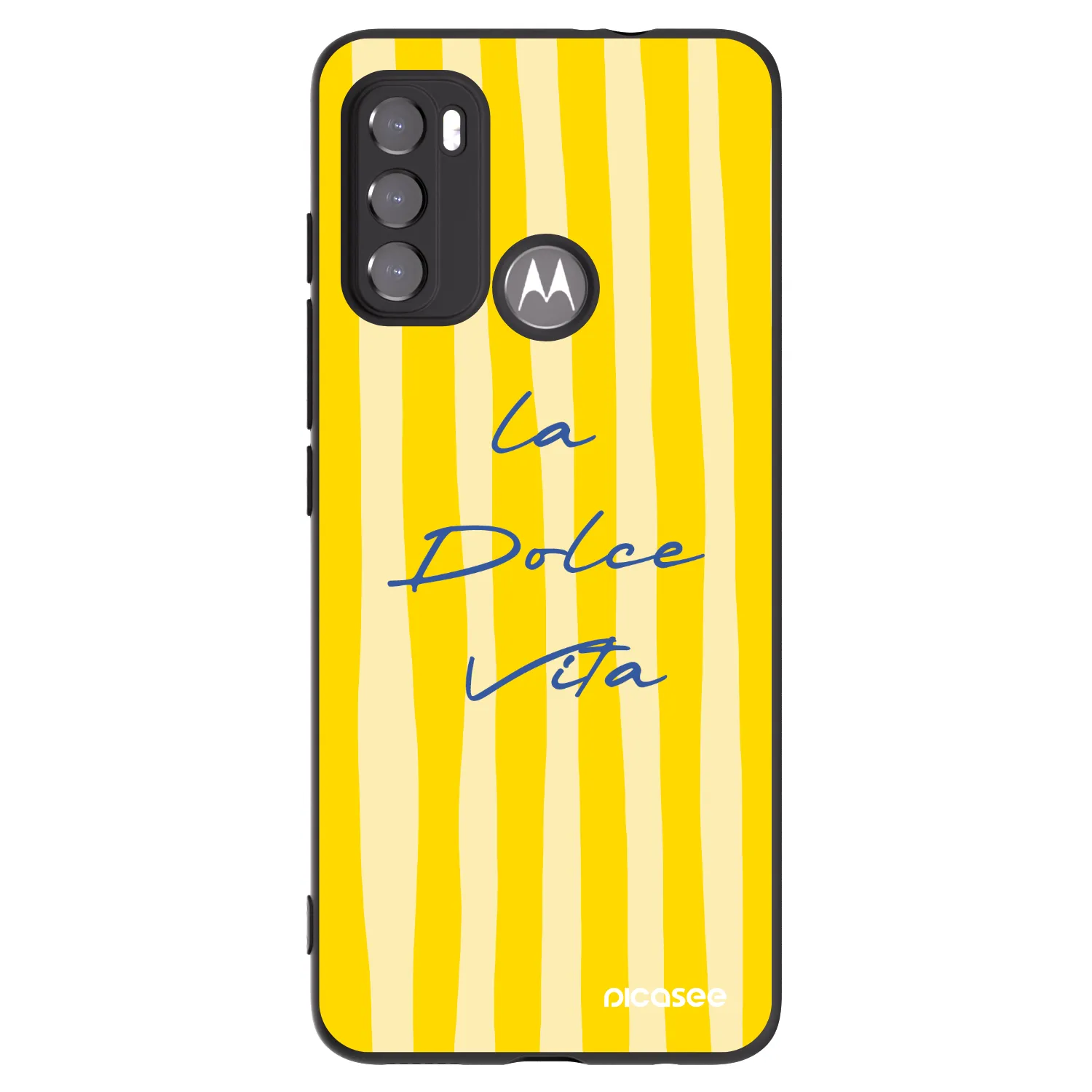 Picasee silikonowe czarne etui na Motorola Moto G60 - Ladolcevita