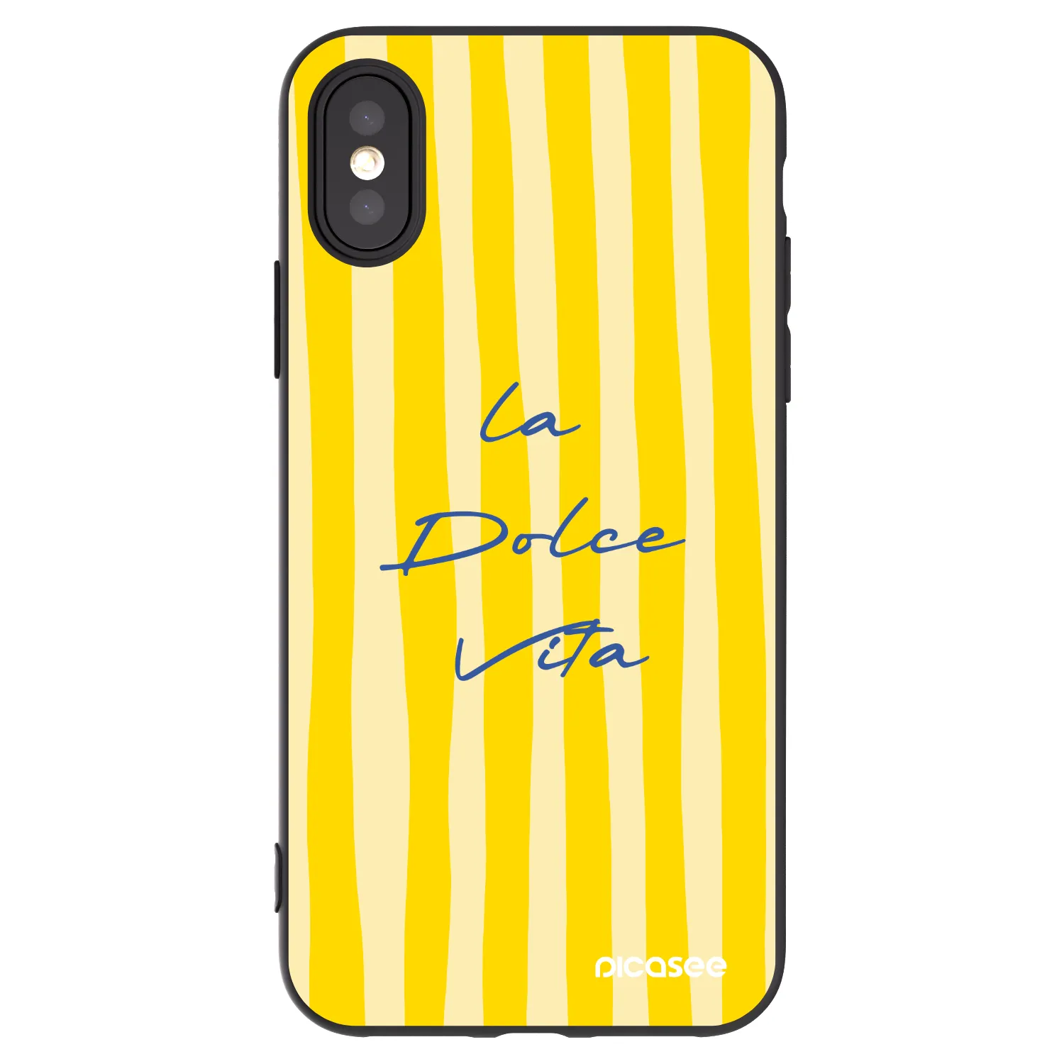 Picasee silikonowe czarne etui na Apple iPhone X/XS - Ladolcevita