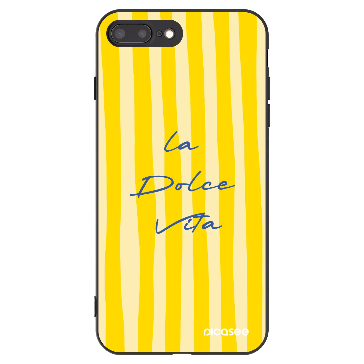 Picasee silikonowe czarne etui na Apple iPhone 8 Plus - Ladolcevita