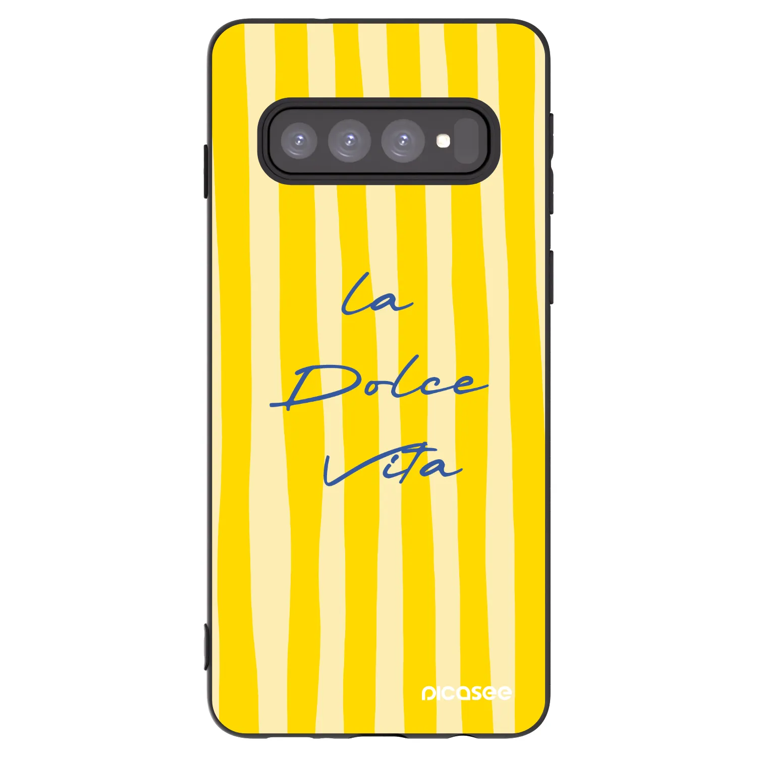 Picasee silikonowe czarne etui na Samsung Galaxy S10 G973 - Ladolcevita