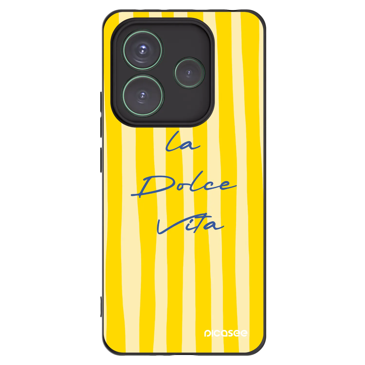 Picasee silikonowe czarne etui na Xiaomi Redmi Note 14 5G - Ladolcevita