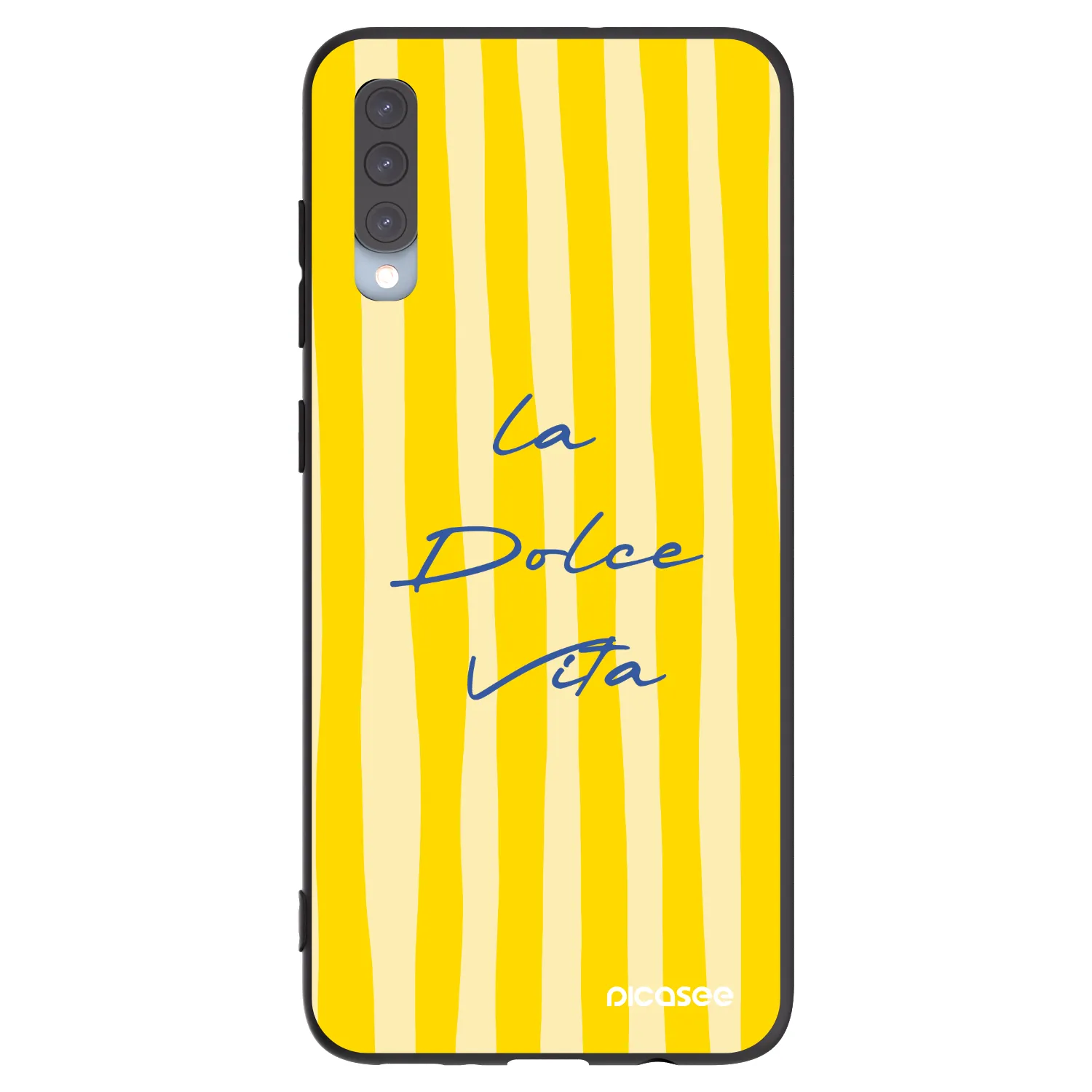 Picasee silikonowe czarne etui na Samsung Galaxy A70 A705F - Ladolcevita