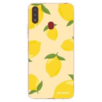 Picasee silikonowe przeźroczyste etui na Samsung Galaxy A20s - Limoncella