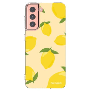 Picasee silikonowe przeźroczyste etui na Samsung Galaxy S21 5G G991B - Limoncella