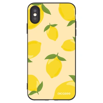 Picasee silikonowe czarne etui na Apple iPhone XS Max - Limoncella
