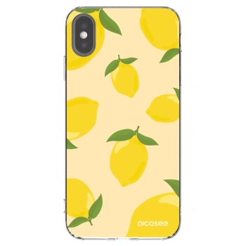 Picasee silikonowe przeźroczyste etui na Apple iPhone XS Max - Limoncella