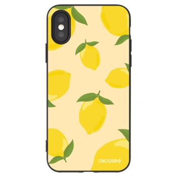 Picasee silikonowe czarne etui na Apple iPhone X/XS - Limoncella