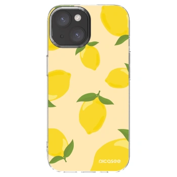 Picasee silikonowe przeźroczyste etui na Apple iPhone 15 - Limoncella