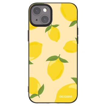 Picasee silikonowe czarne etui na Apple iPhone 15 Plus - Limoncella